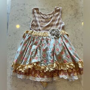 Mustard Pie Dress Blues and Yellow